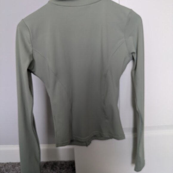 Luyaa womens sage athletic zip jacket long sleeve activewear fitted size XS - Picture 2 of 2